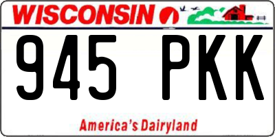 WI license plate 945PKK
