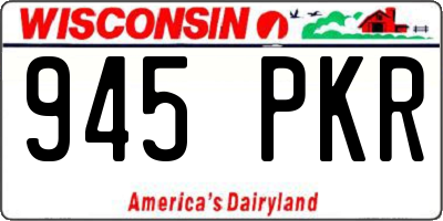 WI license plate 945PKR