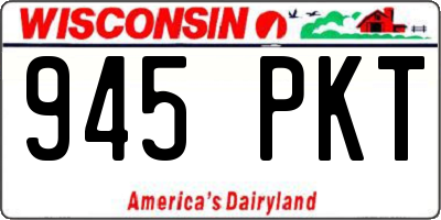 WI license plate 945PKT