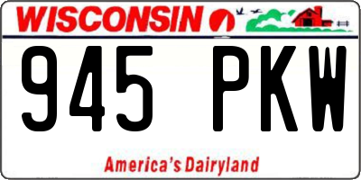 WI license plate 945PKW