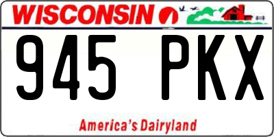 WI license plate 945PKX