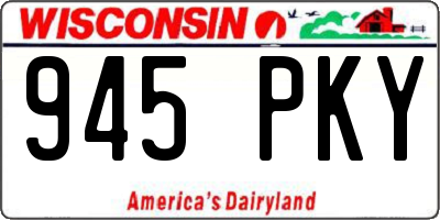 WI license plate 945PKY