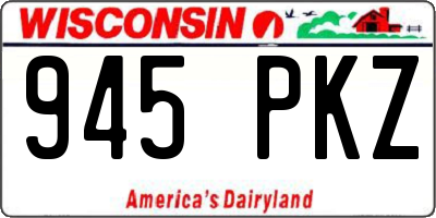 WI license plate 945PKZ