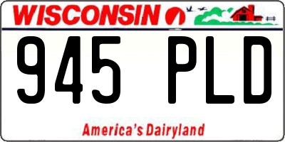 WI license plate 945PLD