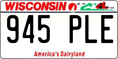 WI license plate 945PLE