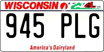 WI license plate 945PLG