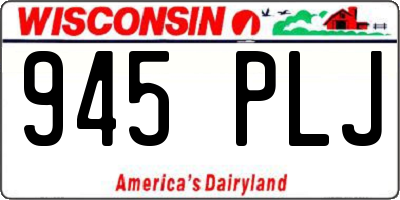 WI license plate 945PLJ