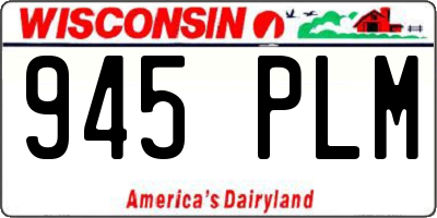 WI license plate 945PLM