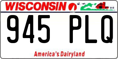 WI license plate 945PLQ