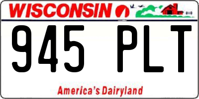 WI license plate 945PLT