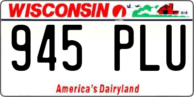 WI license plate 945PLU