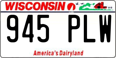 WI license plate 945PLW