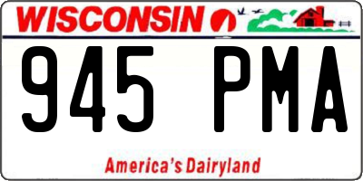 WI license plate 945PMA