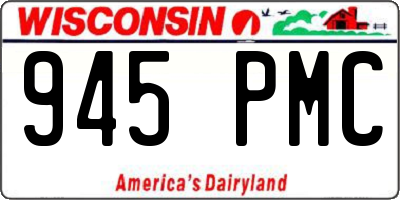 WI license plate 945PMC