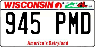 WI license plate 945PMD