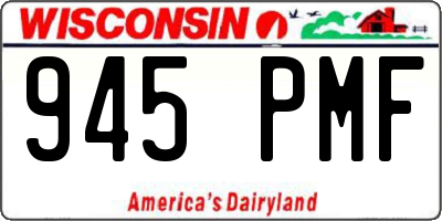 WI license plate 945PMF
