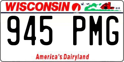 WI license plate 945PMG