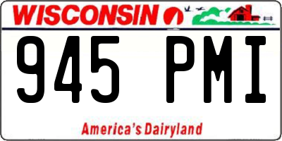 WI license plate 945PMI