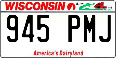 WI license plate 945PMJ