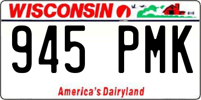 WI license plate 945PMK