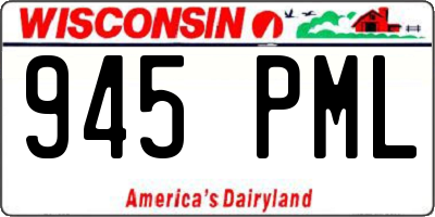 WI license plate 945PML