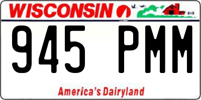 WI license plate 945PMM