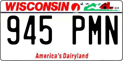 WI license plate 945PMN