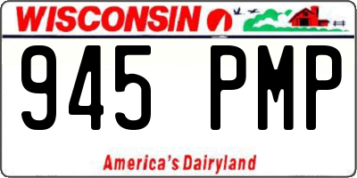 WI license plate 945PMP