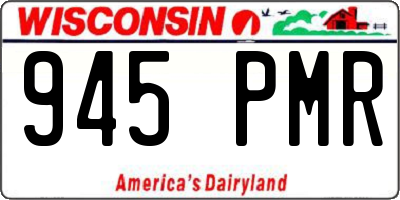 WI license plate 945PMR