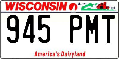 WI license plate 945PMT