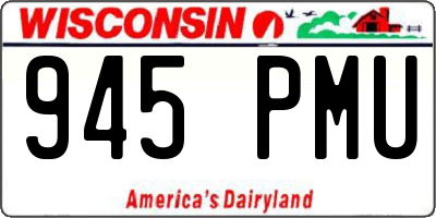 WI license plate 945PMU