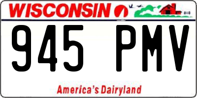 WI license plate 945PMV