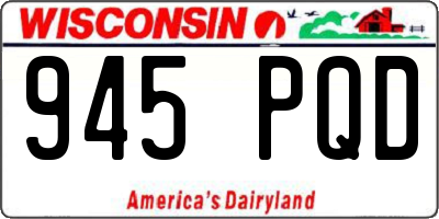 WI license plate 945PQD