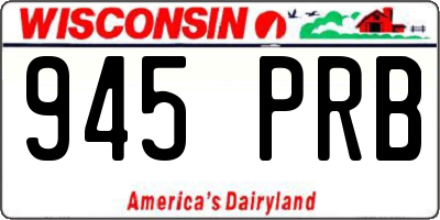 WI license plate 945PRB