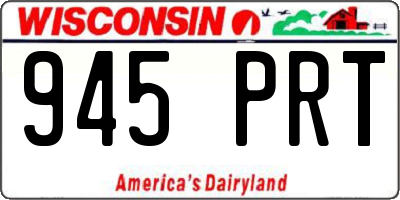WI license plate 945PRT