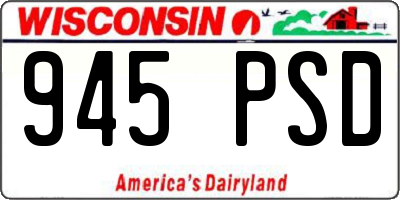 WI license plate 945PSD