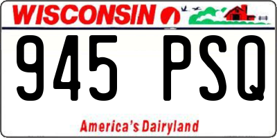 WI license plate 945PSQ