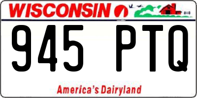 WI license plate 945PTQ