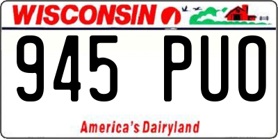 WI license plate 945PUO