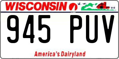 WI license plate 945PUV