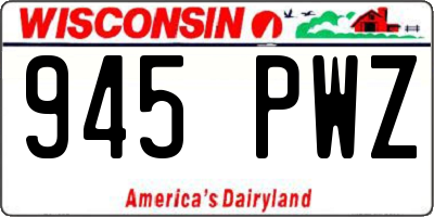 WI license plate 945PWZ