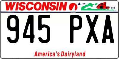 WI license plate 945PXA