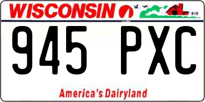 WI license plate 945PXC