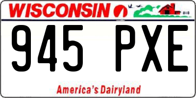 WI license plate 945PXE