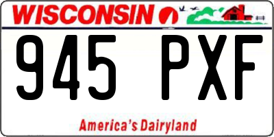 WI license plate 945PXF