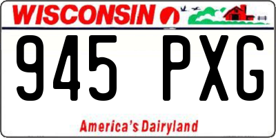 WI license plate 945PXG