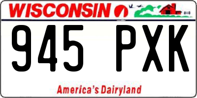 WI license plate 945PXK