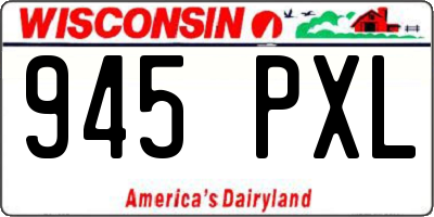 WI license plate 945PXL