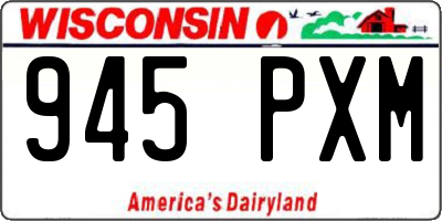 WI license plate 945PXM