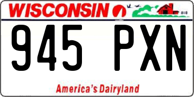 WI license plate 945PXN